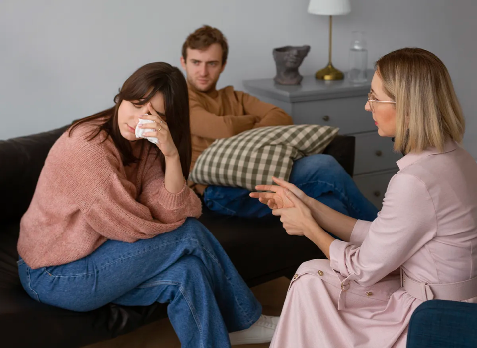 People after therapy or in treatment
